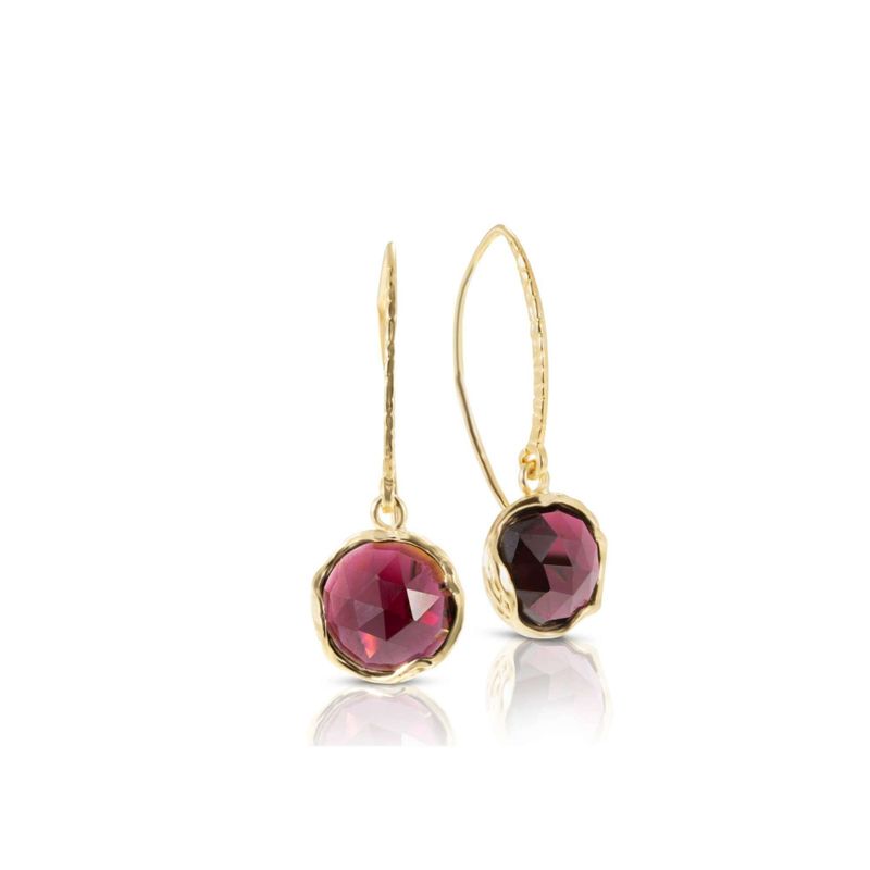 Long Silver Gemstone Earrings