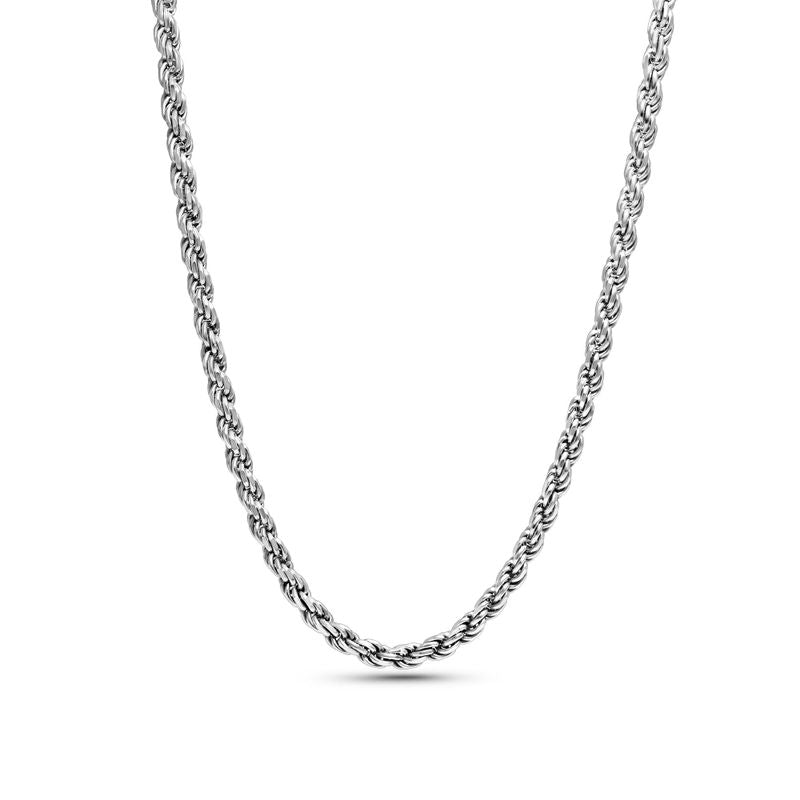 50cm Silver Rope Chain Necklace, 2.5mm Thick