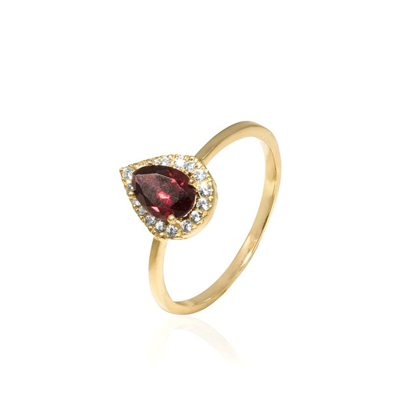Teardrop garnet ring hotsell
