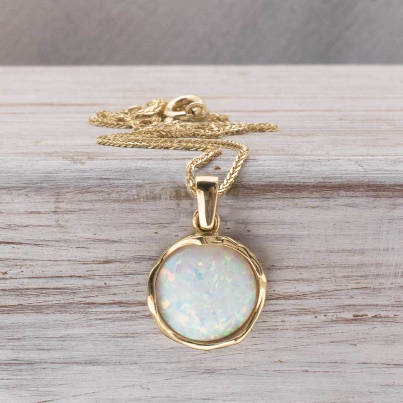 Mothers Day Gift, Tiny Opal Necklace Gold, 14K Gold Filled Chain, Tear –  Love, Lily and Chloe