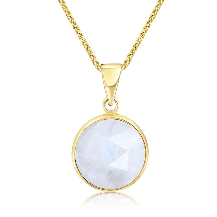 14K  Yellow Gold Moonstone Pendant