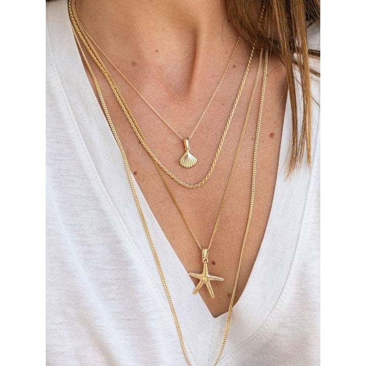 Sideways Gold Plated Necklace