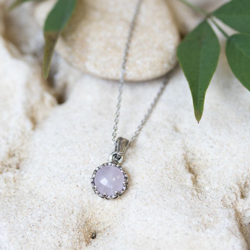 Sophie Rose Quartz Silver 925 Necklace