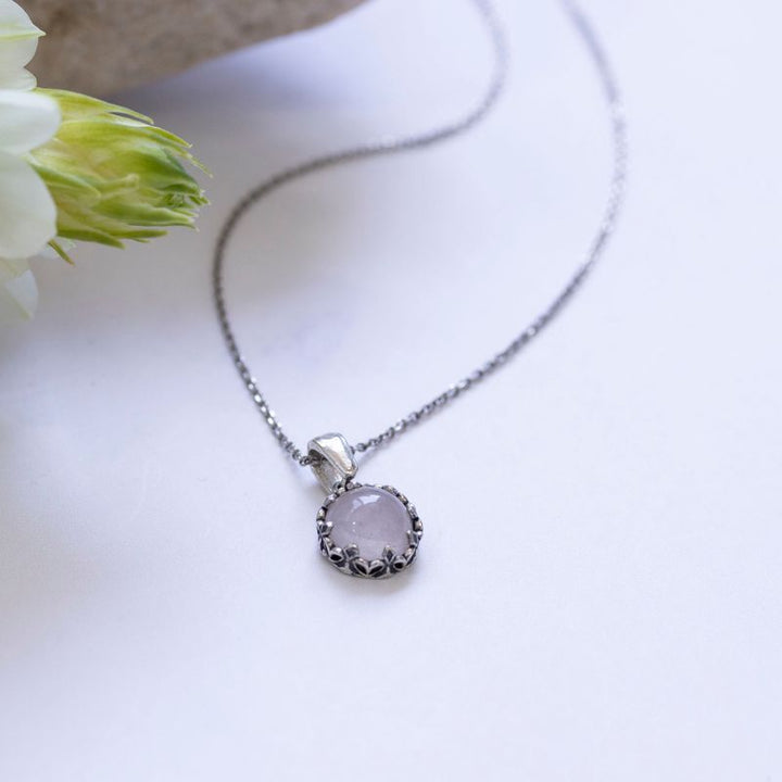 Sophie Rose Quartz Silver 925 Necklace