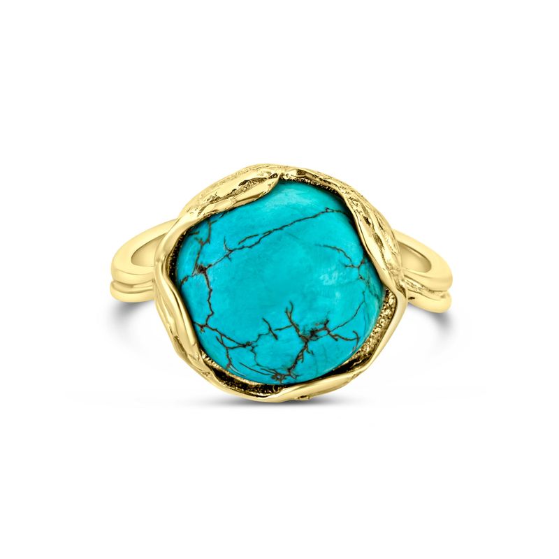 14K 12mm Gemstone Ring