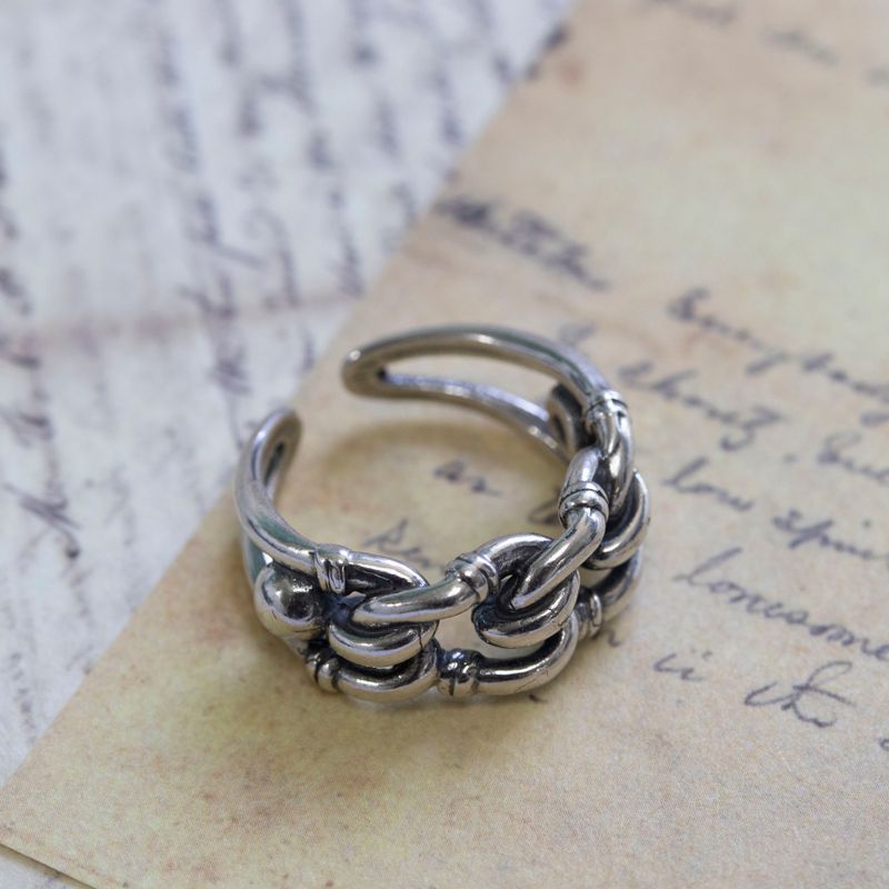 Silver Bond Ring: Handcrafted in Israel