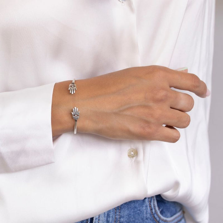 Open Bracelet with Hamsa