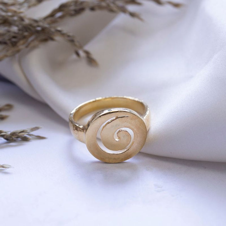 Gold Plated Spiral Ring