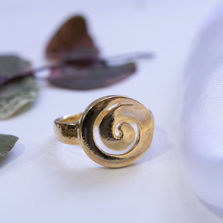 Gold Plated Spiral Ring