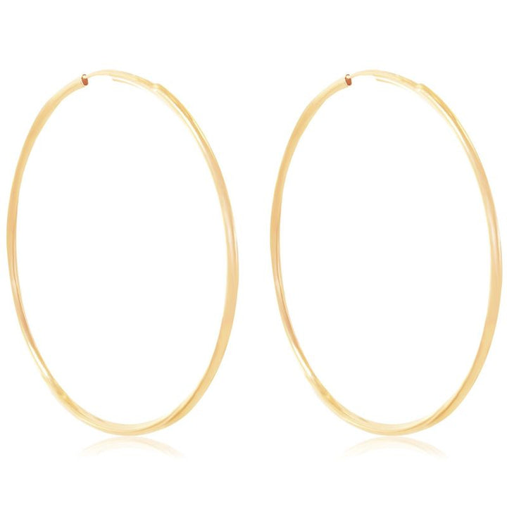 14K Gold Hoop Earrings XL 39mm