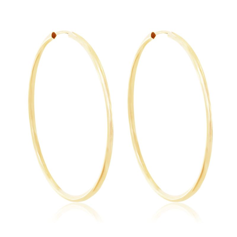 14K Gold Hoop Earrings XL 39mm