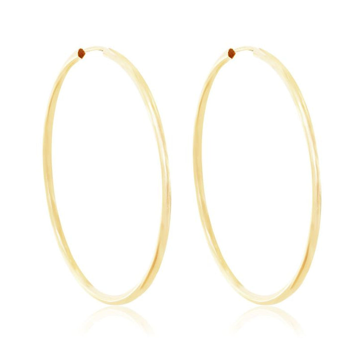 14K Gold Hoop Earrings XL 39mm