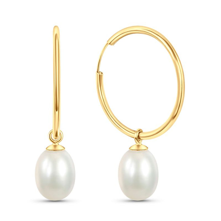 14k gold hoop earrings 24x1.5 mm with gemstone