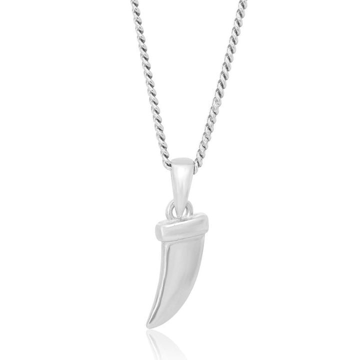 Small tooth -shaped silver pendant for Panzer 60 chain