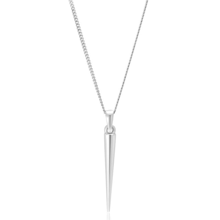 silver cone pendant with septic chain 100 length 60 cm