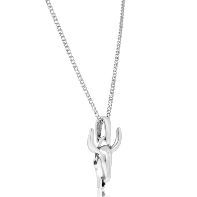 Money bull's head pendant with absorption chain 100 length 60 cm