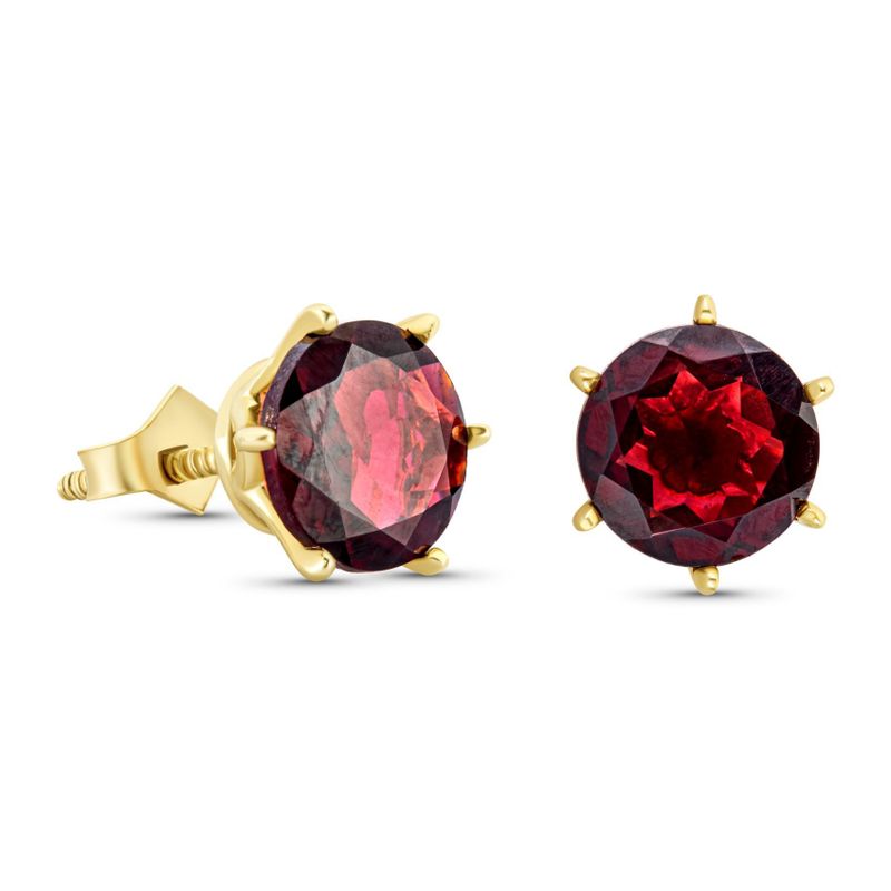 14 -Carat Gold Earrings In The Grant Stone 7 mm Inlay