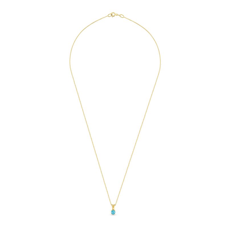 Rabbit pendant with Blue topaz 4 mm