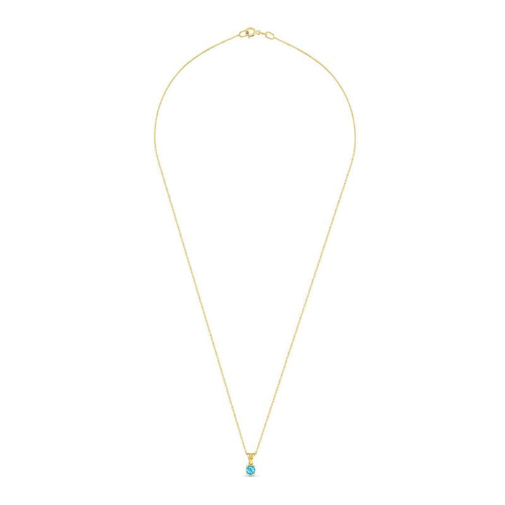 Rabbit pendant with Blue topaz 4 mm