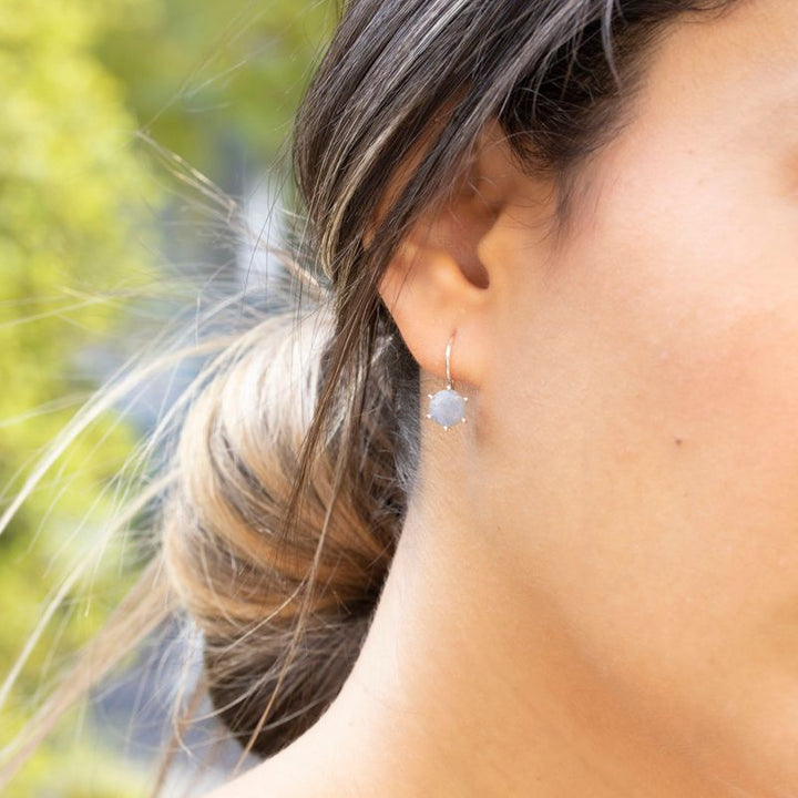 Handmade Sterling Silver Labradorite Drop Earrings for Women
