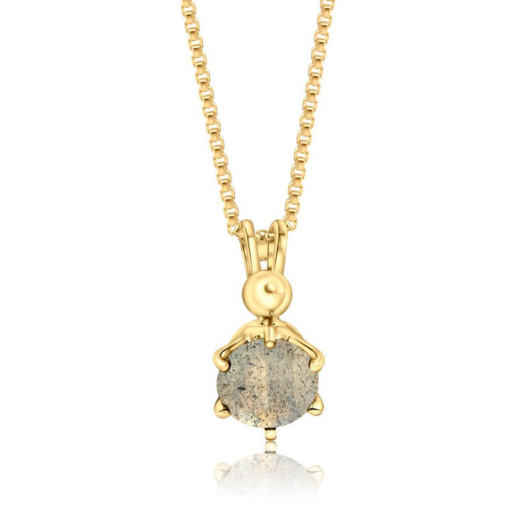 14K Gold Plated Labradorite Necklace, Nov Birthstone