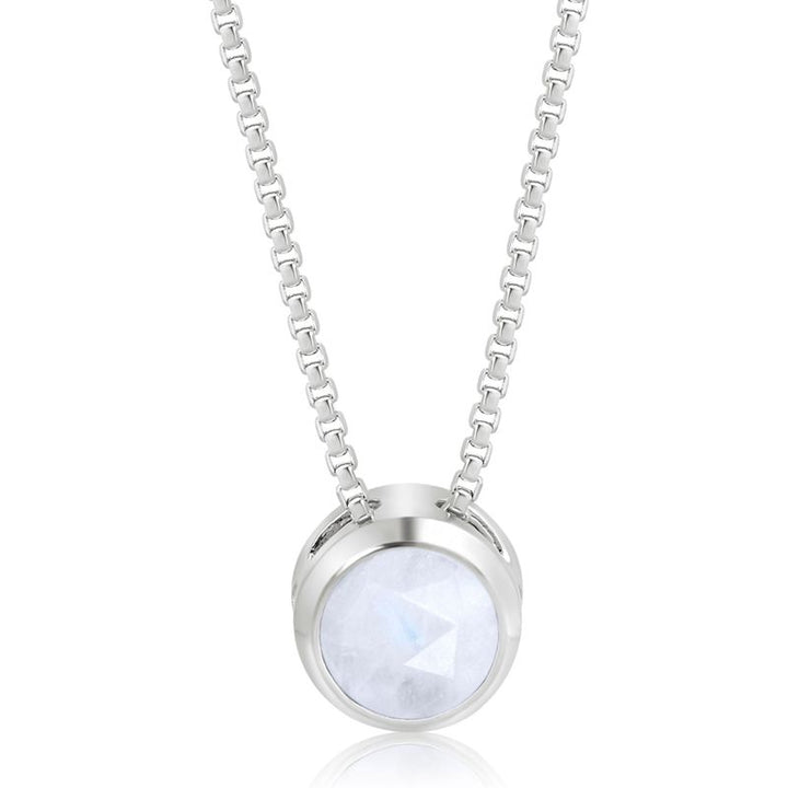 14K Gold Plated Moonstone Pendant Necklace