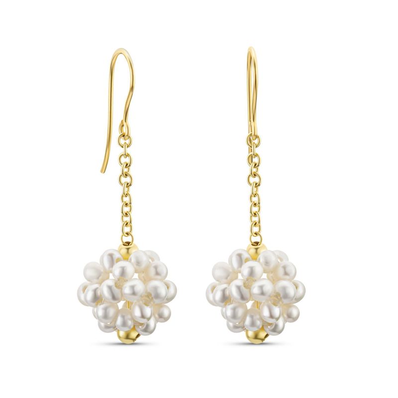 14K Gold Plated Pearl Earrings