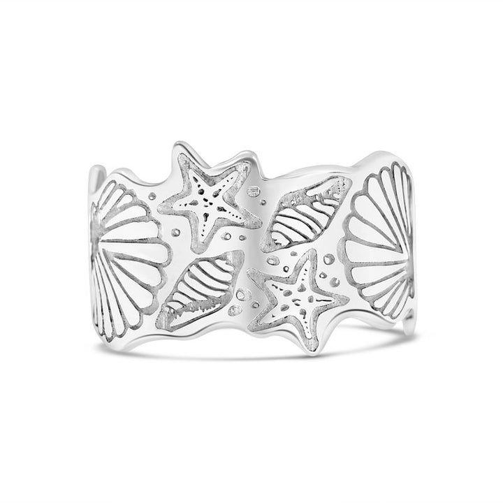 925 Silver Adjustable Sea Ring with Spiral Design for Women