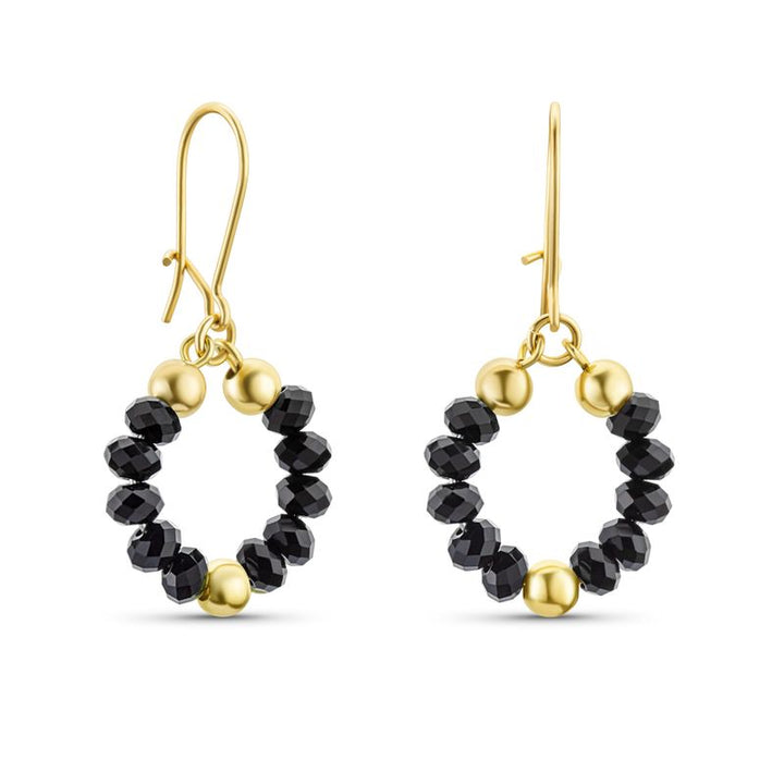 Deniz 14K Gold Onyx Earrings