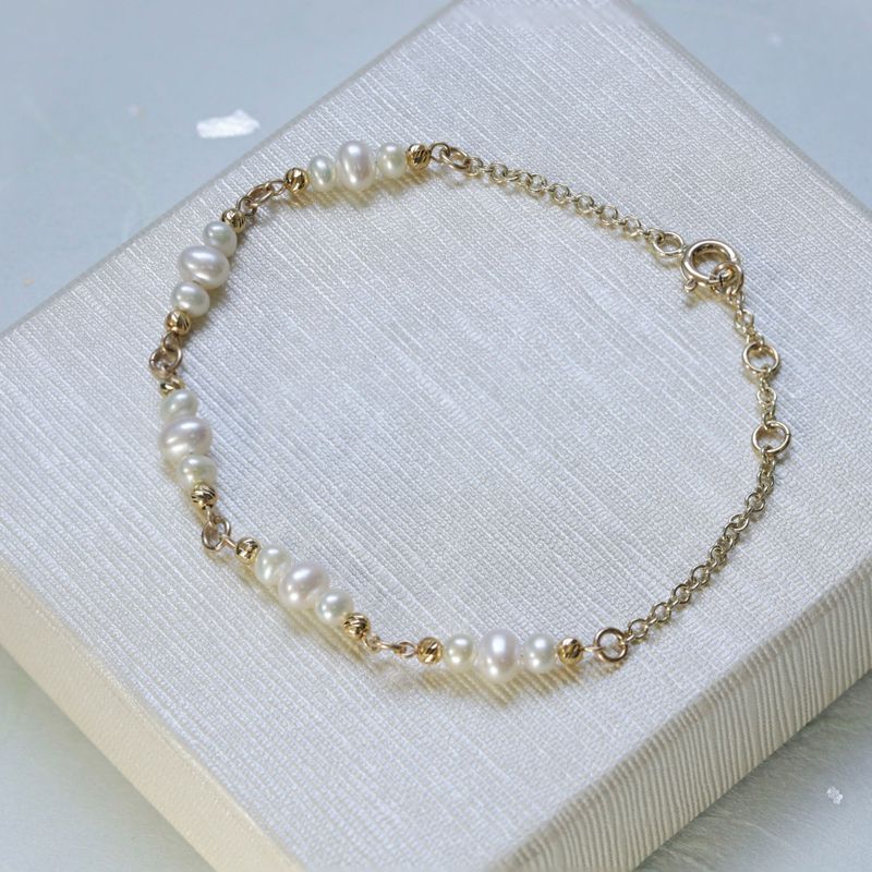 14K Gold Colorado Pearl Beaded Bracelet