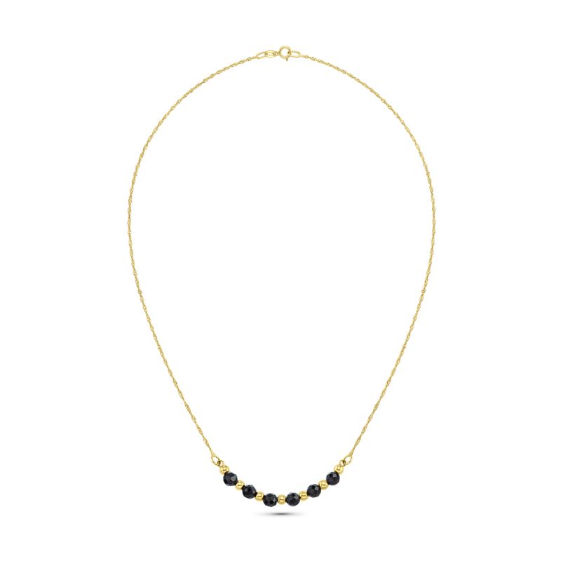 14K Gold Geode Pendant with Onyx
