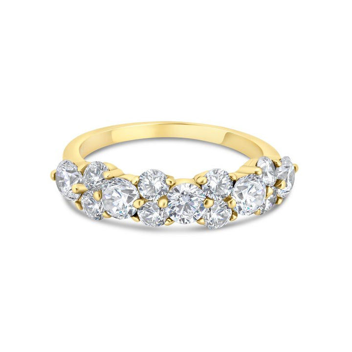 14K Gold Energy Ring with Zirconia Mix