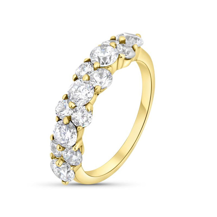 14K Gold Energy Ring with Zirconia Mix