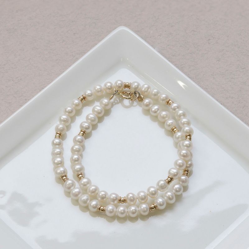 14K Gold and Pearl Necklace