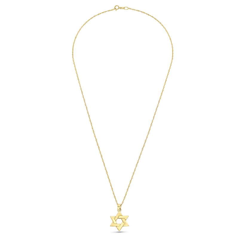 14K Gold David's Star Pendant