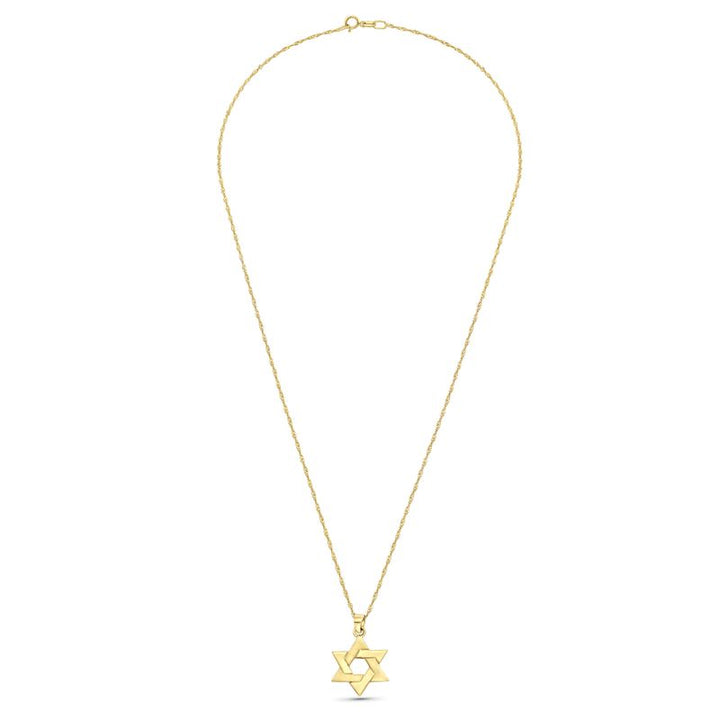 14K Gold David's Star Pendant