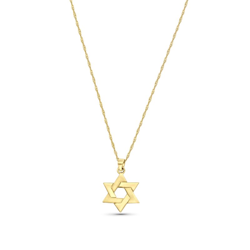 14K Gold David's Star Pendant