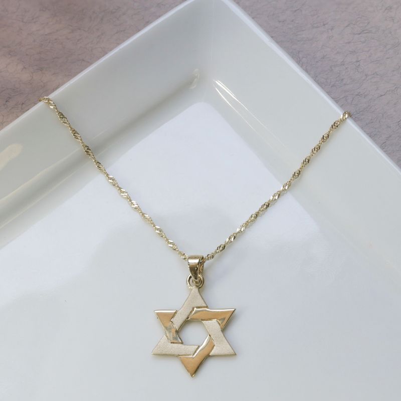 14K Gold David's Star Pendant