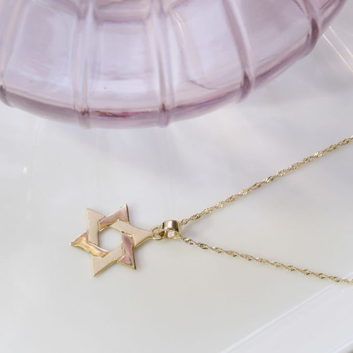 14K Gold David's Star Pendant