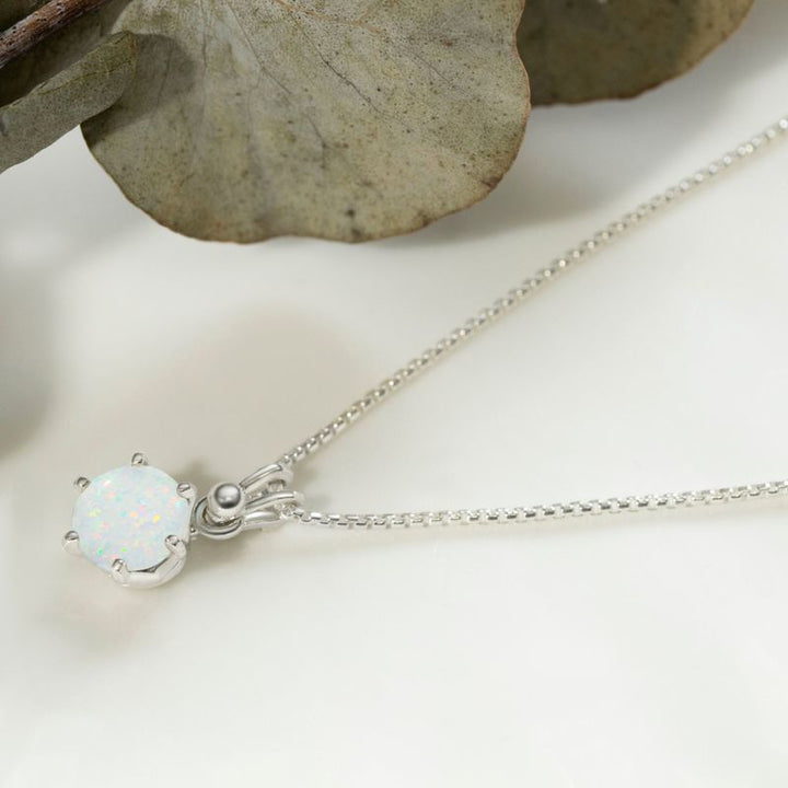 925 Silver White Opal Pendant