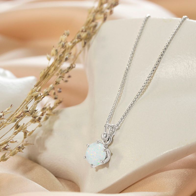 925 Silver White Opal Pendant