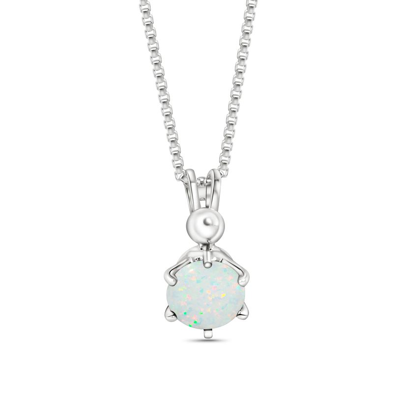 925 Silver White Opal Pendant