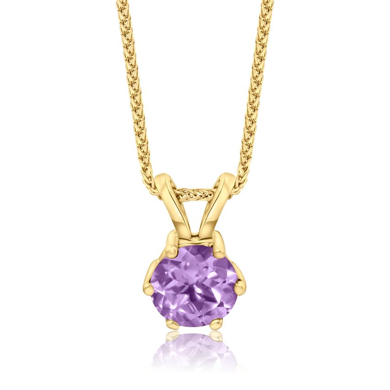 Jessica Pendant 14K Gold with Amethyst Stone