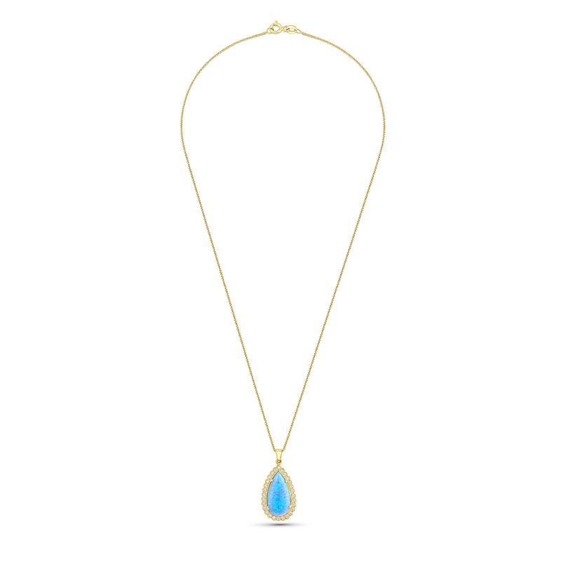 14K Gold Drop Pendant