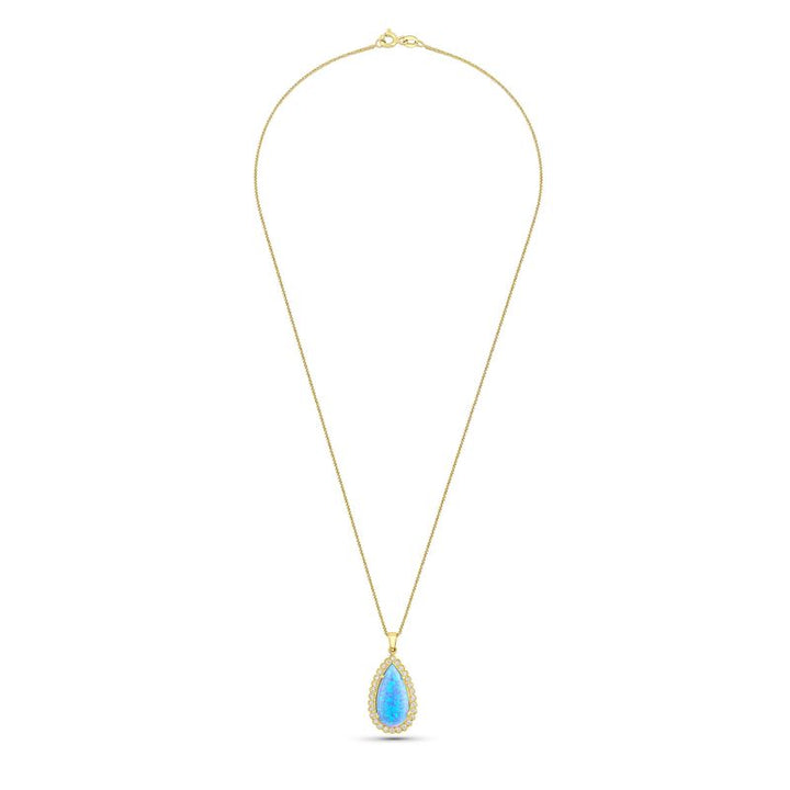 14K Gold Drop Pendant