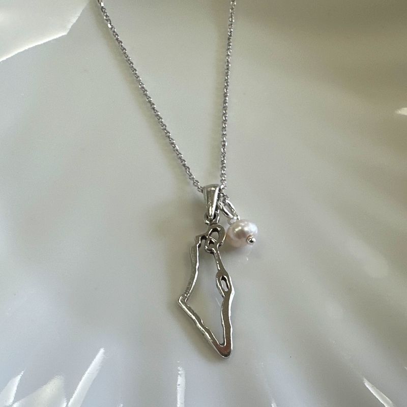 Israel Silver Pendant with Pearl