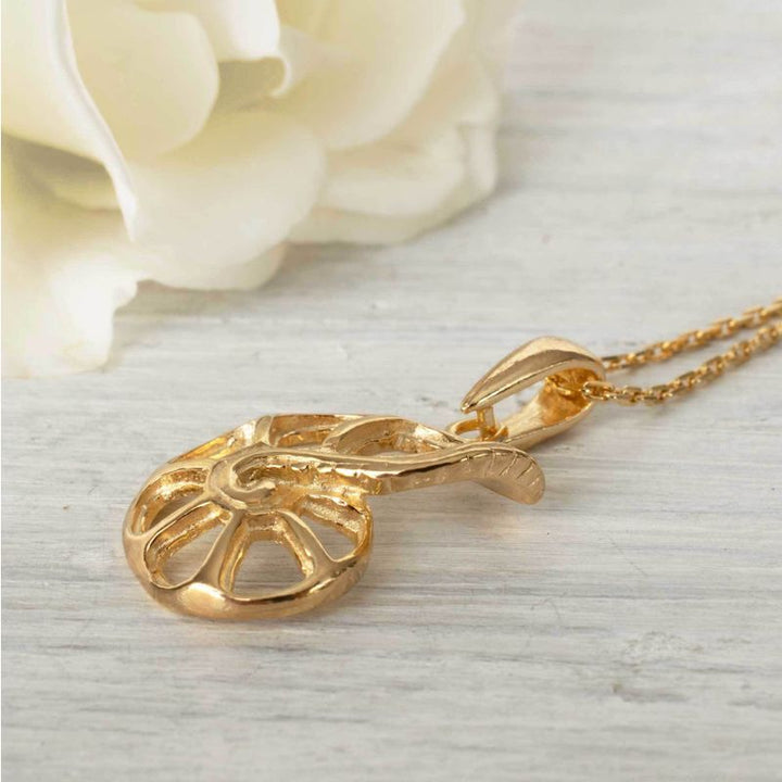 Yellow Gold Plated Shell Pendant