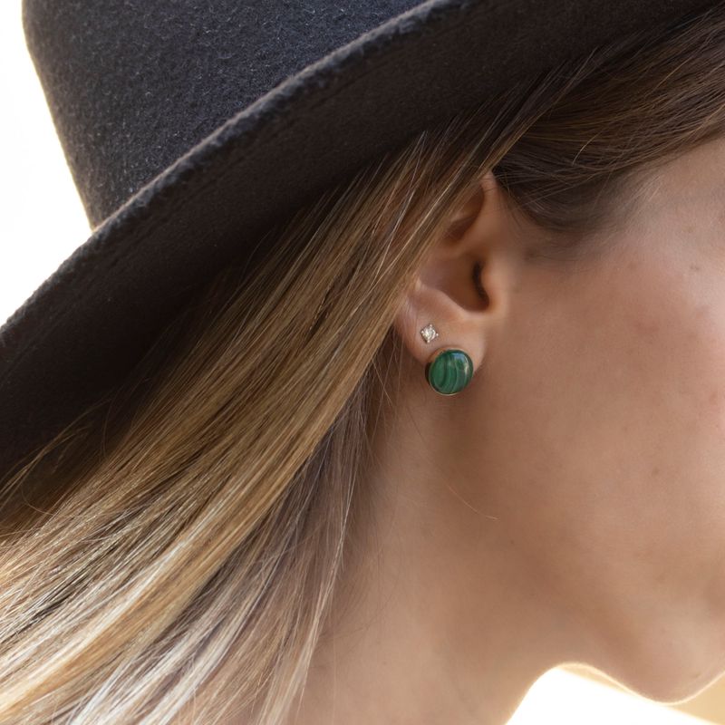 Malachite on sale stone earrings