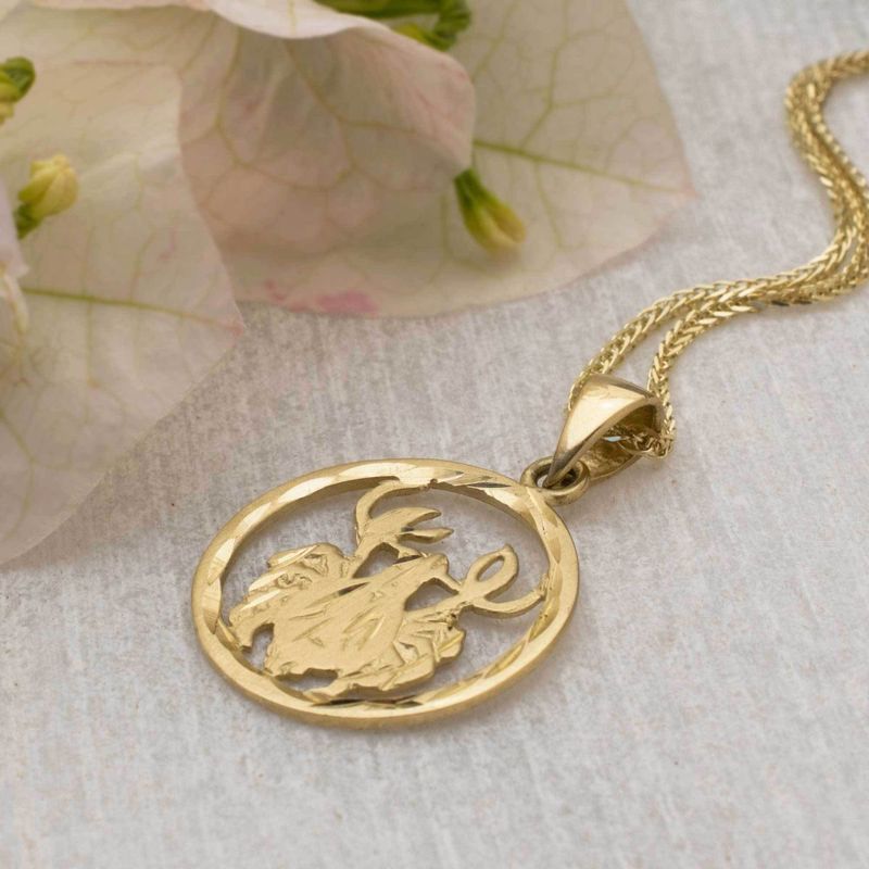 14K Yellow Gold Cancer Pendant