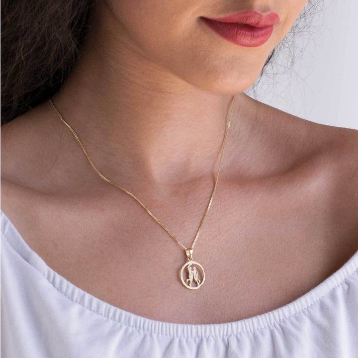 14K Yellow Gold Gemini Pendant